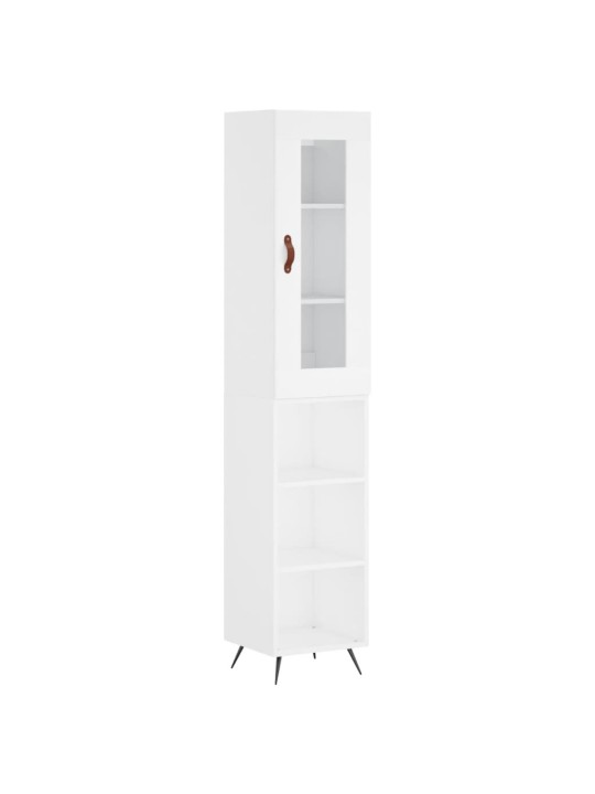 Skříň highboard bílá 34,5 x 34 x 180 cm kompozitní dřevo