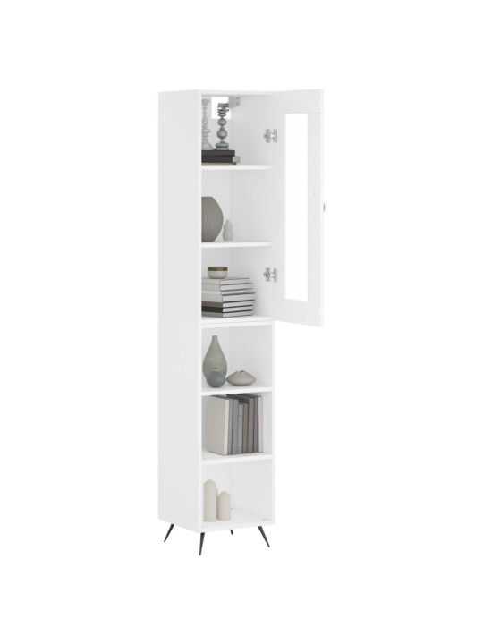 Skříň highboard bílá 34,5 x 34 x 180 cm kompozitní dřevo
