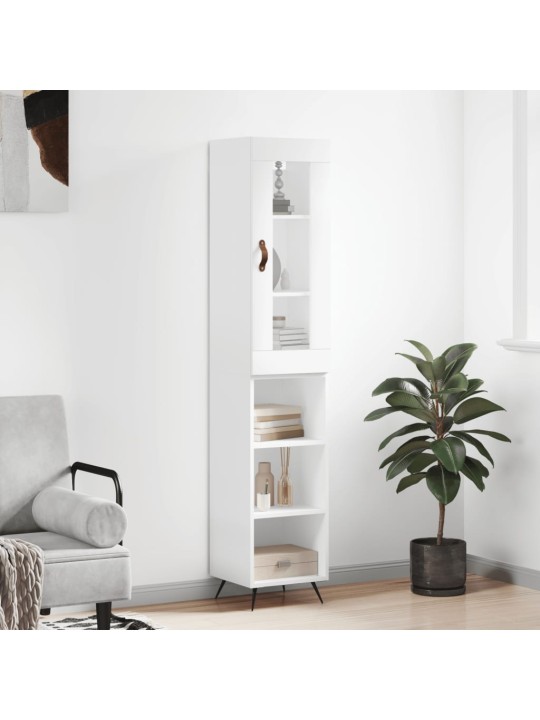 Skříň highboard bílá 34,5 x 34 x 180 cm kompozitní dřevo