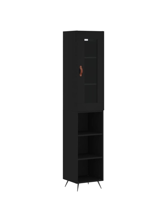 Skříň highboard černá 34,5 x 34 x 180 cm kompozitní dřevo