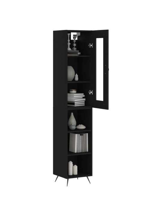 Skříň highboard černá 34,5 x 34 x 180 cm kompozitní dřevo