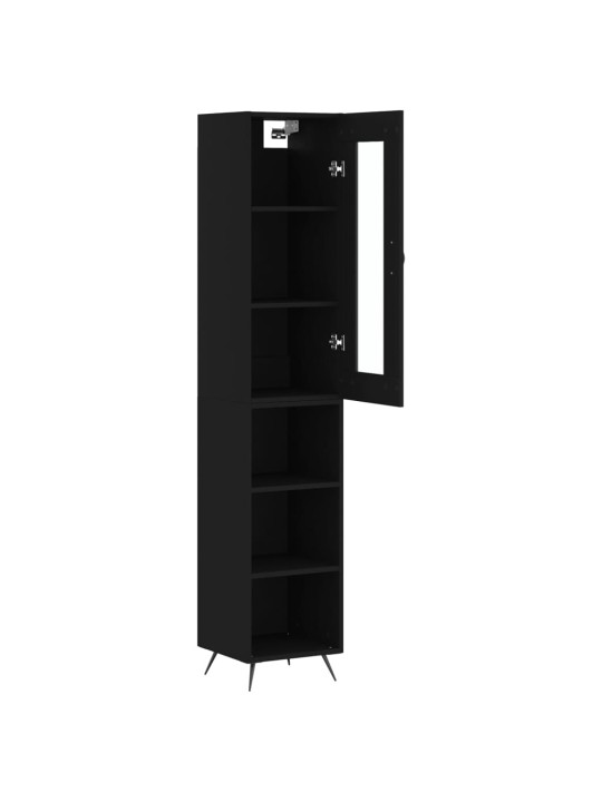Skříň highboard černá 34,5 x 34 x 180 cm kompozitní dřevo