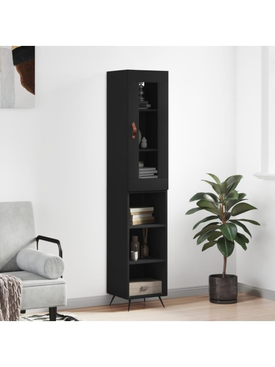 Skříň highboard černá 34,5 x 34 x 180 cm kompozitní dřevo
