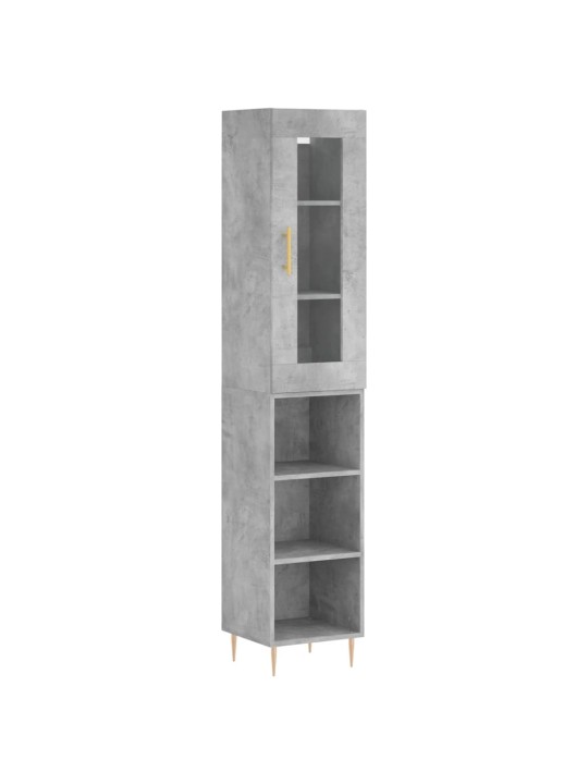 Skříň highboard betonově šedá 34,5x34x180 cm kompozitní dřevo