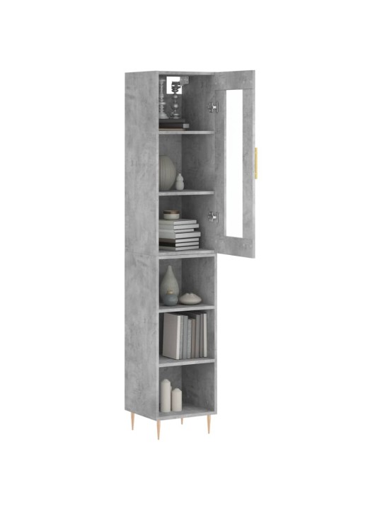 Skříň highboard betonově šedá 34,5x34x180 cm kompozitní dřevo