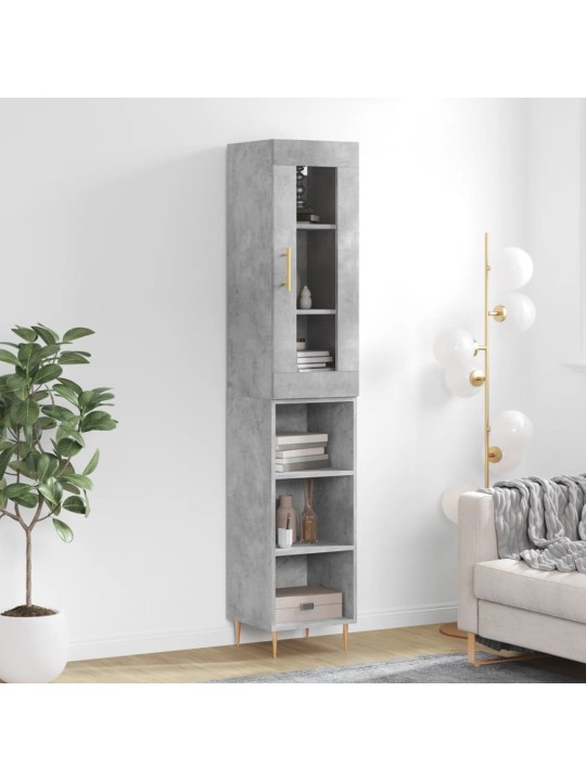 Skříň highboard betonově šedá 34,5x34x180 cm kompozitní dřevo