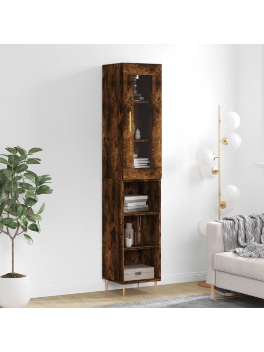 Skříň highboard kouřový dub 34,5 x 34 x 180 cm kompozitní dřevo