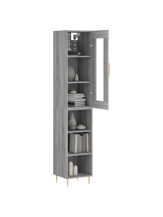 Skříň highboard šedá sonoma 34,5 x 34 x 180 cm kompozitní dřevo