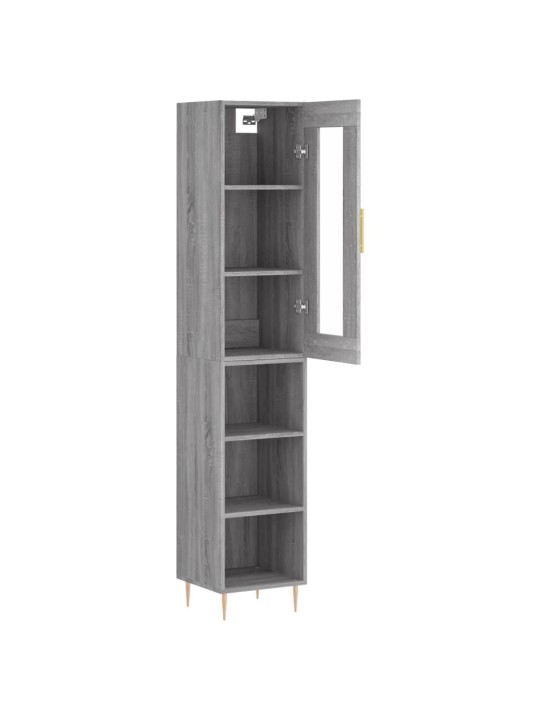 Skříň highboard šedá sonoma 34,5 x 34 x 180 cm kompozitní dřevo