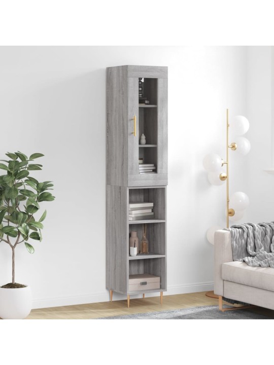 Skříň highboard šedá sonoma 34,5 x 34 x 180 cm kompozitní dřevo