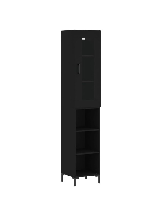 Skříň highboard černá 34,5 x 34 x 180 cm kompozitní dřevo
