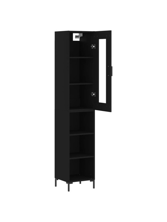 Skříň highboard černá 34,5 x 34 x 180 cm kompozitní dřevo