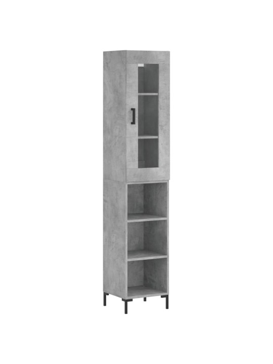 Skříň highboard betonově šedá 34,5x34x180 cm kompozitní dřevo