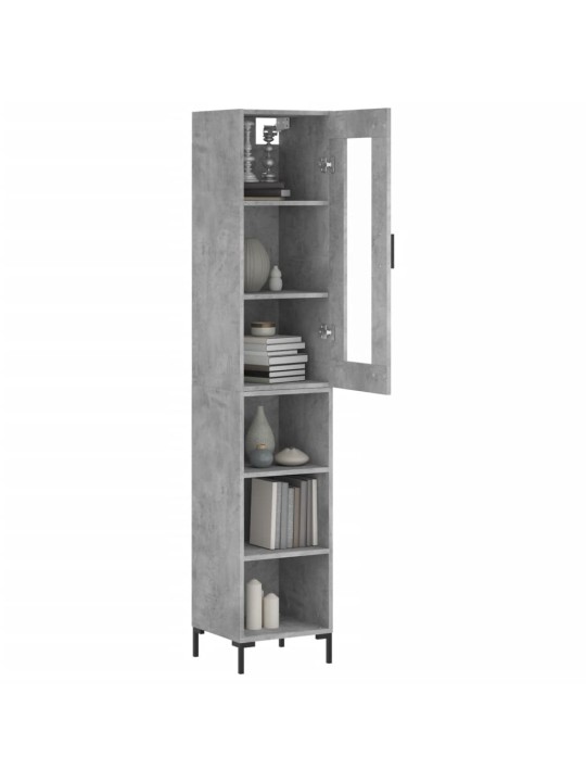 Skříň highboard betonově šedá 34,5x34x180 cm kompozitní dřevo