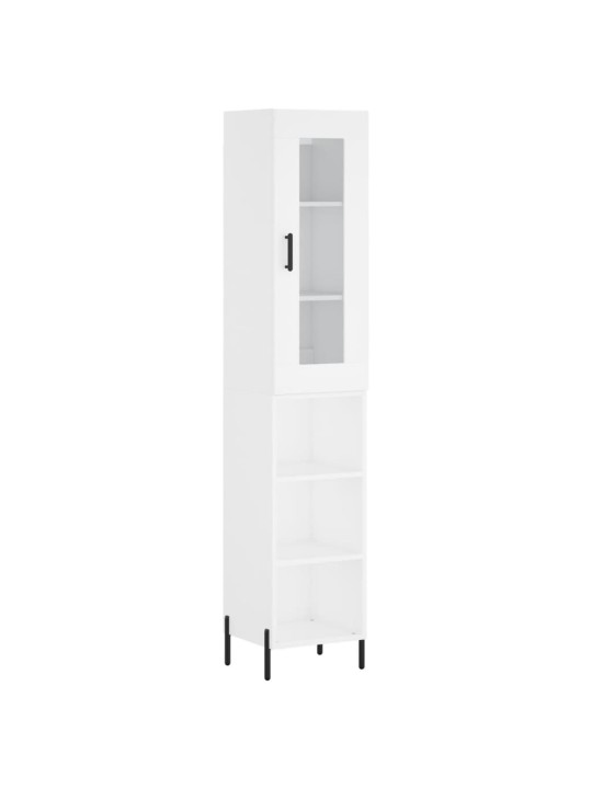 Skříň highboard bílá 34,5 x 34 x 180 cm kompozitní dřevo
