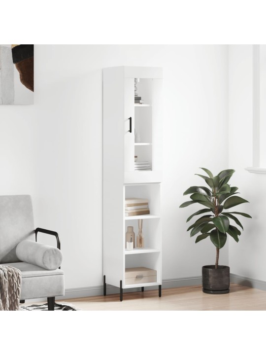 Skříň highboard bílá 34,5 x 34 x 180 cm kompozitní dřevo