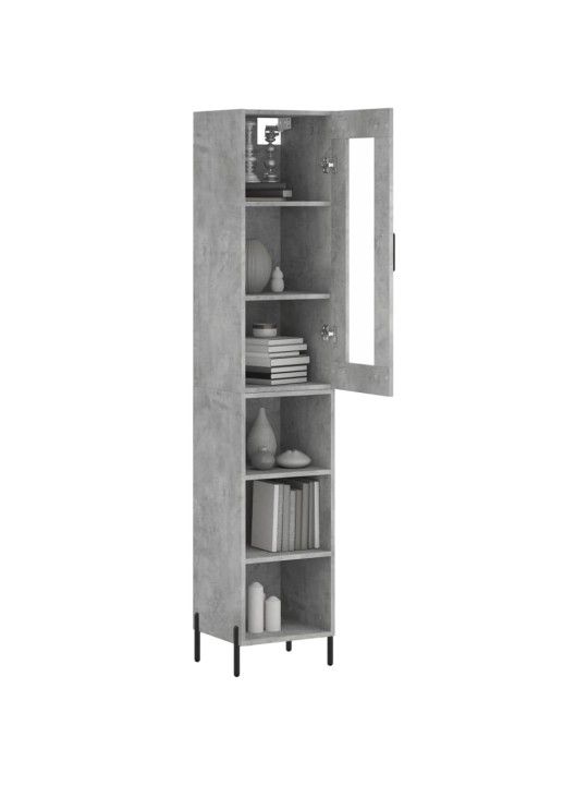 Skříň highboard betonově šedá 34,5x34x180 cm kompozitní dřevo