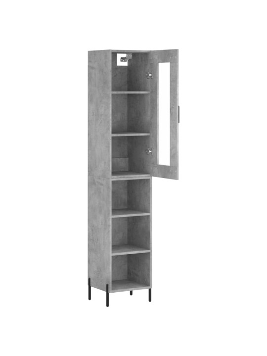 Skříň highboard betonově šedá 34,5x34x180 cm kompozitní dřevo