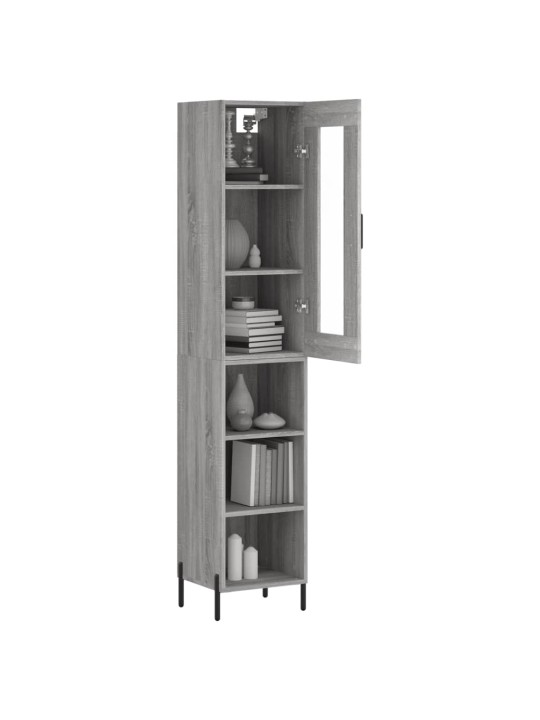 Skříň highboard šedá sonoma 34,5 x 34 x 180 cm kompozitní dřevo