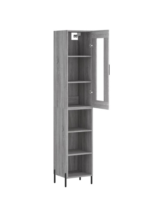 Skříň highboard šedá sonoma 34,5 x 34 x 180 cm kompozitní dřevo