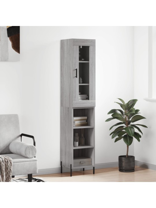 Skříň highboard šedá sonoma 34,5 x 34 x 180 cm kompozitní dřevo