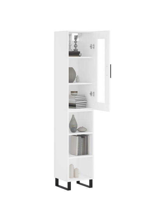 Skříň highboard bílá 34,5 x 34 x 180 cm kompozitní dřevo