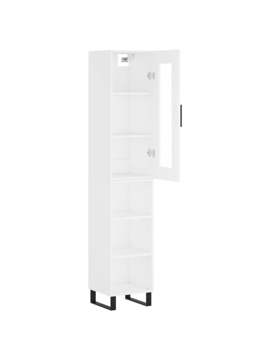 Skříň highboard bílá 34,5 x 34 x 180 cm kompozitní dřevo