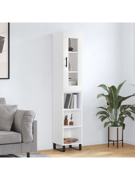 Skříň highboard bílá 34,5 x 34 x 180 cm kompozitní dřevo