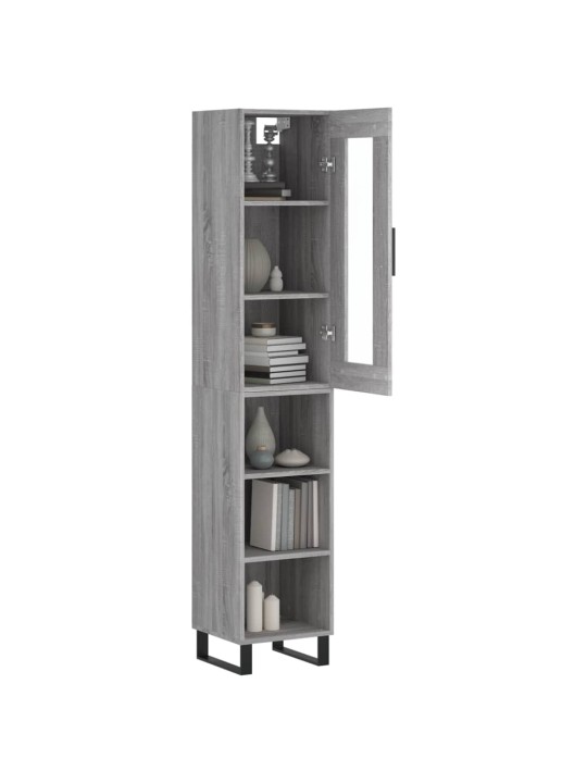 Skříň highboard šedá sonoma 34,5 x 34 x 180 cm kompozitní dřevo