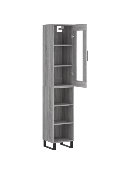 Skříň highboard šedá sonoma 34,5 x 34 x 180 cm kompozitní dřevo