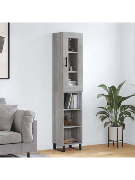 Skříň highboard šedá sonoma 34,5 x 34 x 180 cm kompozitní dřevo