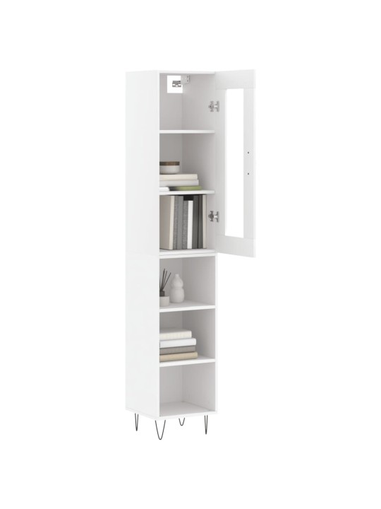Skříň highboard bílá 34,5 x 34 x 180 cm kompozitní dřevo