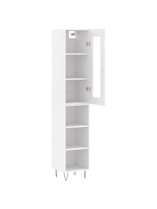 Skříň highboard bílá 34,5 x 34 x 180 cm kompozitní dřevo