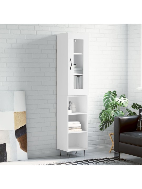 Skříň highboard bílá 34,5 x 34 x 180 cm kompozitní dřevo