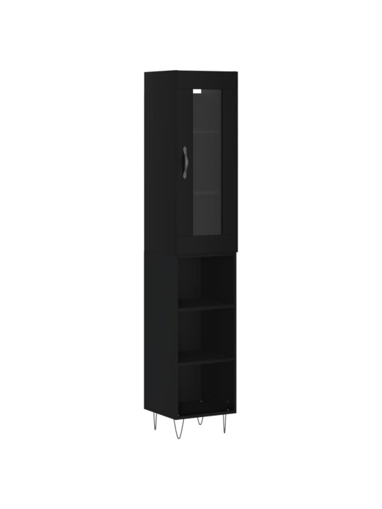 Skříň highboard černá 34,5 x 34 x 180 cm kompozitní dřevo