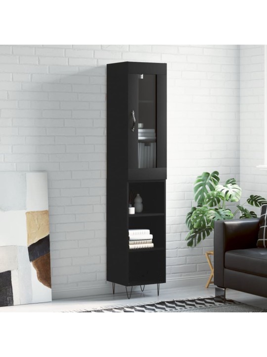 Skříň highboard černá 34,5 x 34 x 180 cm kompozitní dřevo