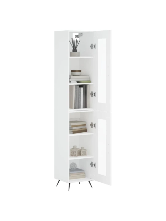 Skříň highboard bílá 34,5 x 34 x 180 cm kompozitní dřevo