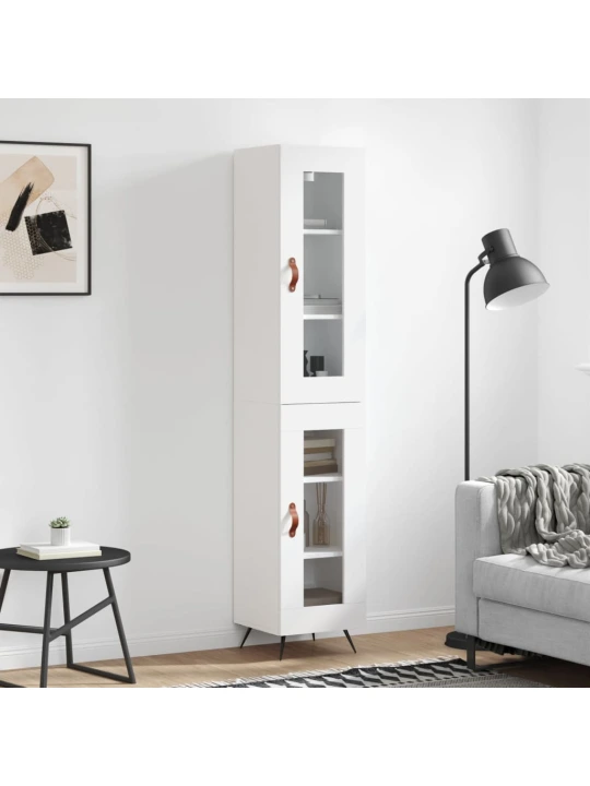 Skříň highboard bílá 34,5 x 34 x 180 cm kompozitní dřevo