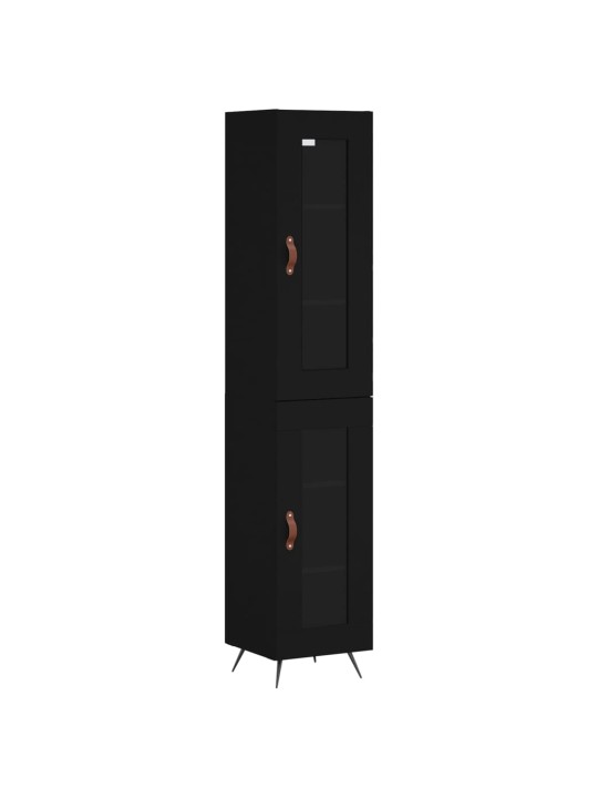 Skříň highboard černá 34,5 x 34 x 180 cm kompozitní dřevo