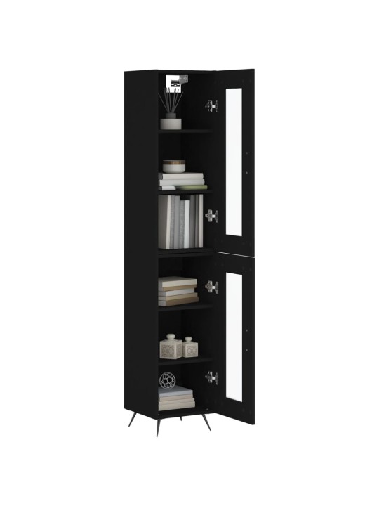 Skříň highboard černá 34,5 x 34 x 180 cm kompozitní dřevo