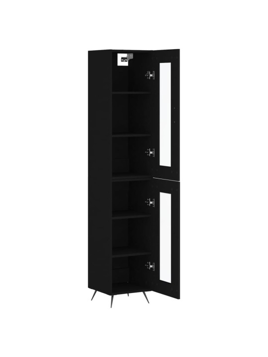 Skříň highboard černá 34,5 x 34 x 180 cm kompozitní dřevo