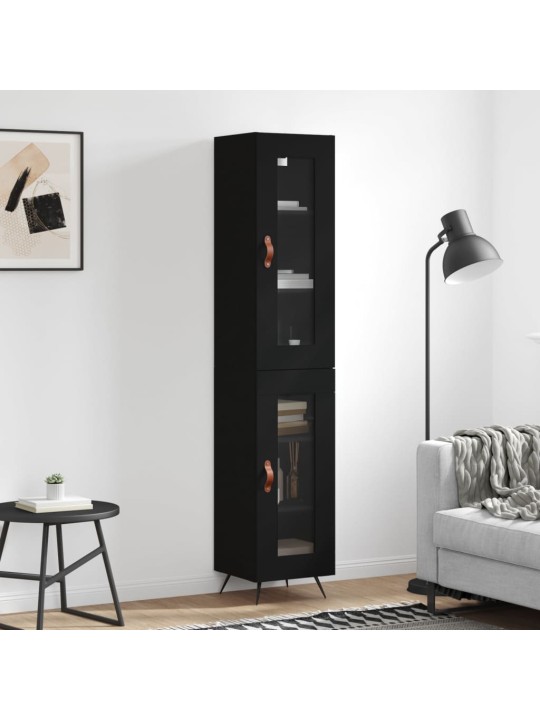 Skříň highboard černá 34,5 x 34 x 180 cm kompozitní dřevo