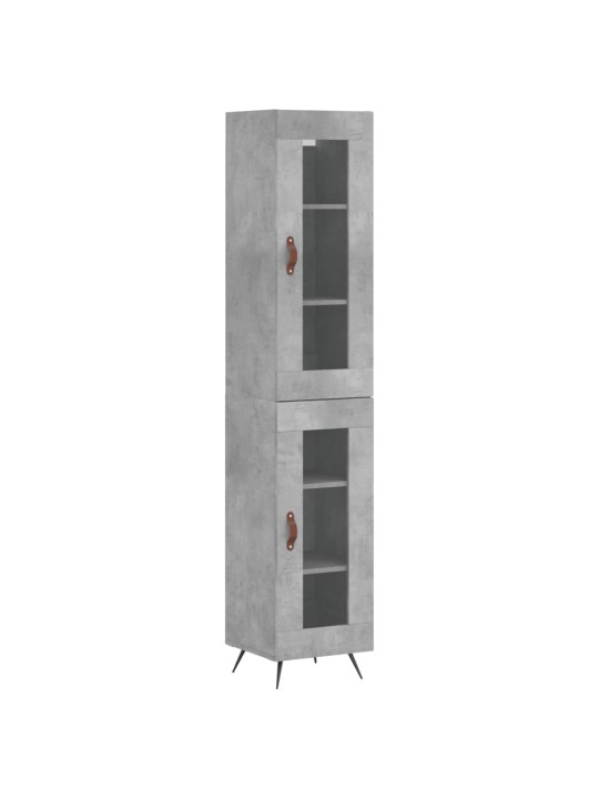 Skříň highboard betonově šedá 34,5x34x180 cm kompozitní dřevo