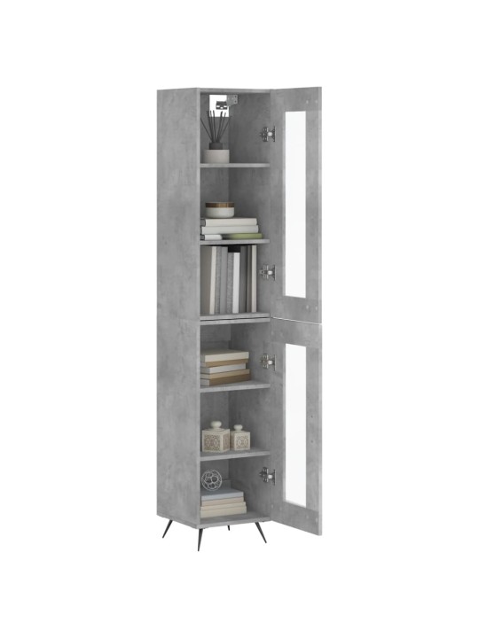 Skříň highboard betonově šedá 34,5x34x180 cm kompozitní dřevo