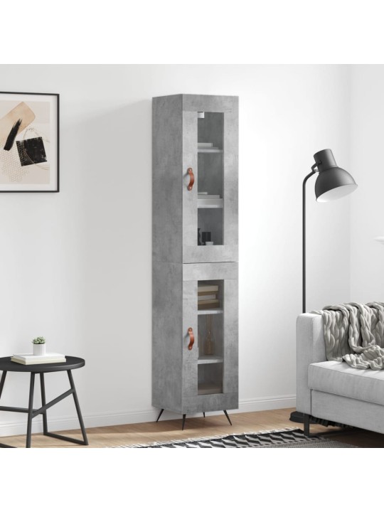 Skříň highboard betonově šedá 34,5x34x180 cm kompozitní dřevo