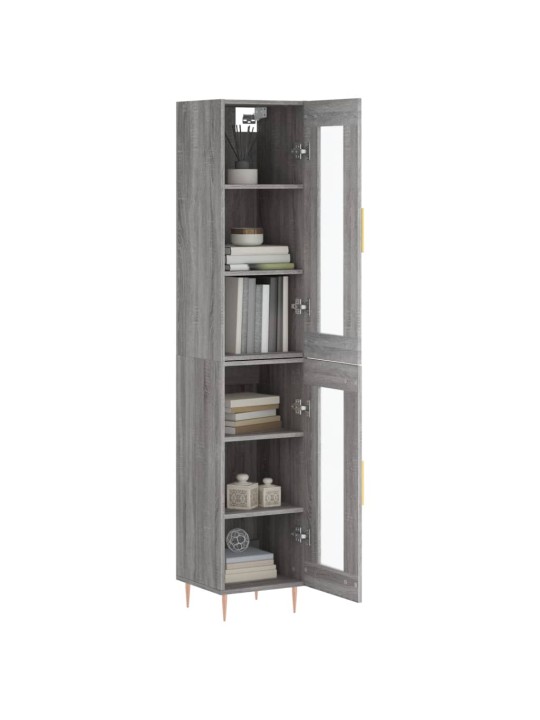 Skříň highboard šedá sonoma 34,5 x 34 x 180 cm kompozitní dřevo