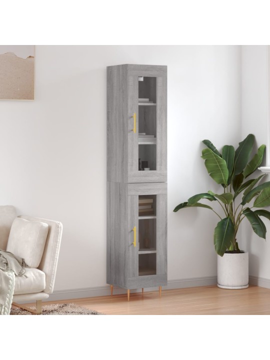 Skříň highboard šedá sonoma 34,5 x 34 x 180 cm kompozitní dřevo