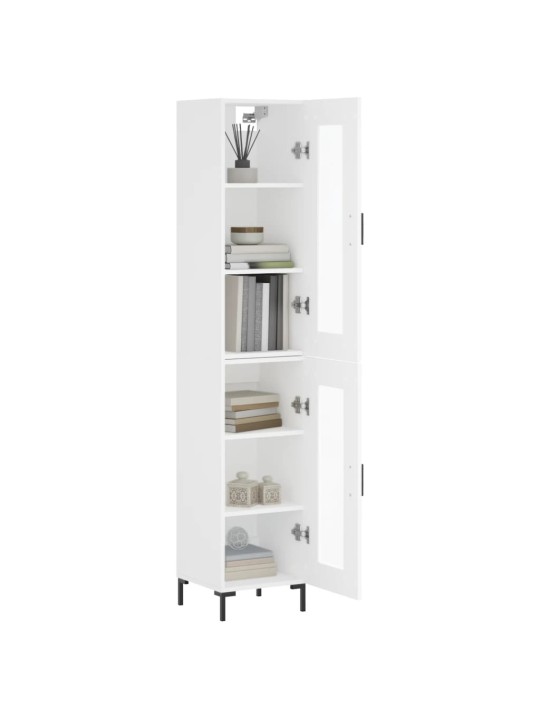 Skříň highboard bílá 34,5 x 34 x 180 cm kompozitní dřevo