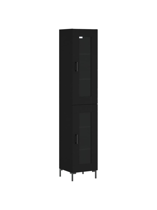 Skříň highboard černá 34,5 x 34 x 180 cm kompozitní dřevo
