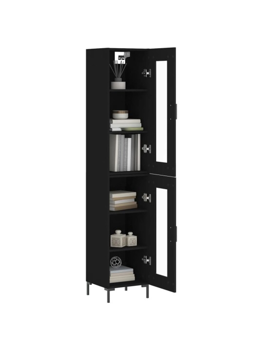 Skříň highboard černá 34,5 x 34 x 180 cm kompozitní dřevo